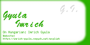 gyula imrich business card